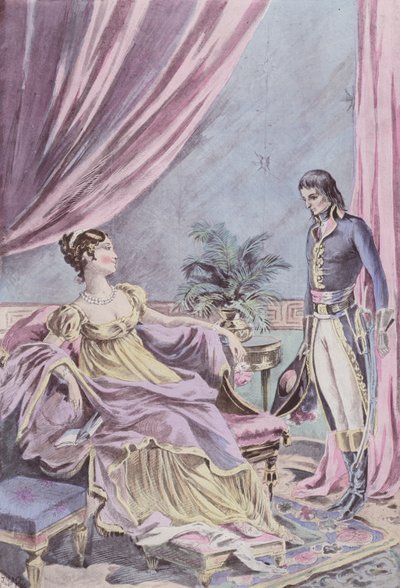 Bonaparte en Casa de Madame de Beauharnais de French School